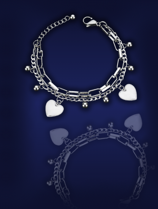 Layered Heart Bracelet